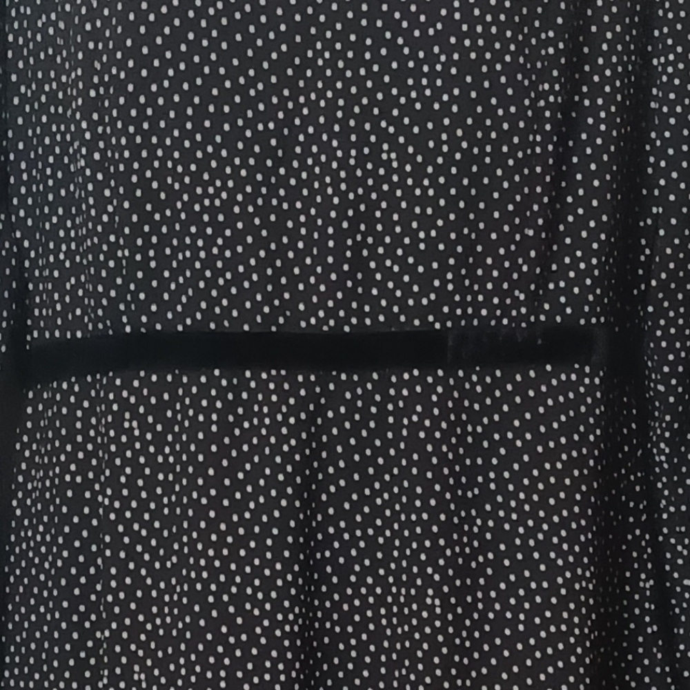 Lulus Women's Black and White Polka-dot Long Sleeve Mini Dress. Size L - Picture 9 of 14